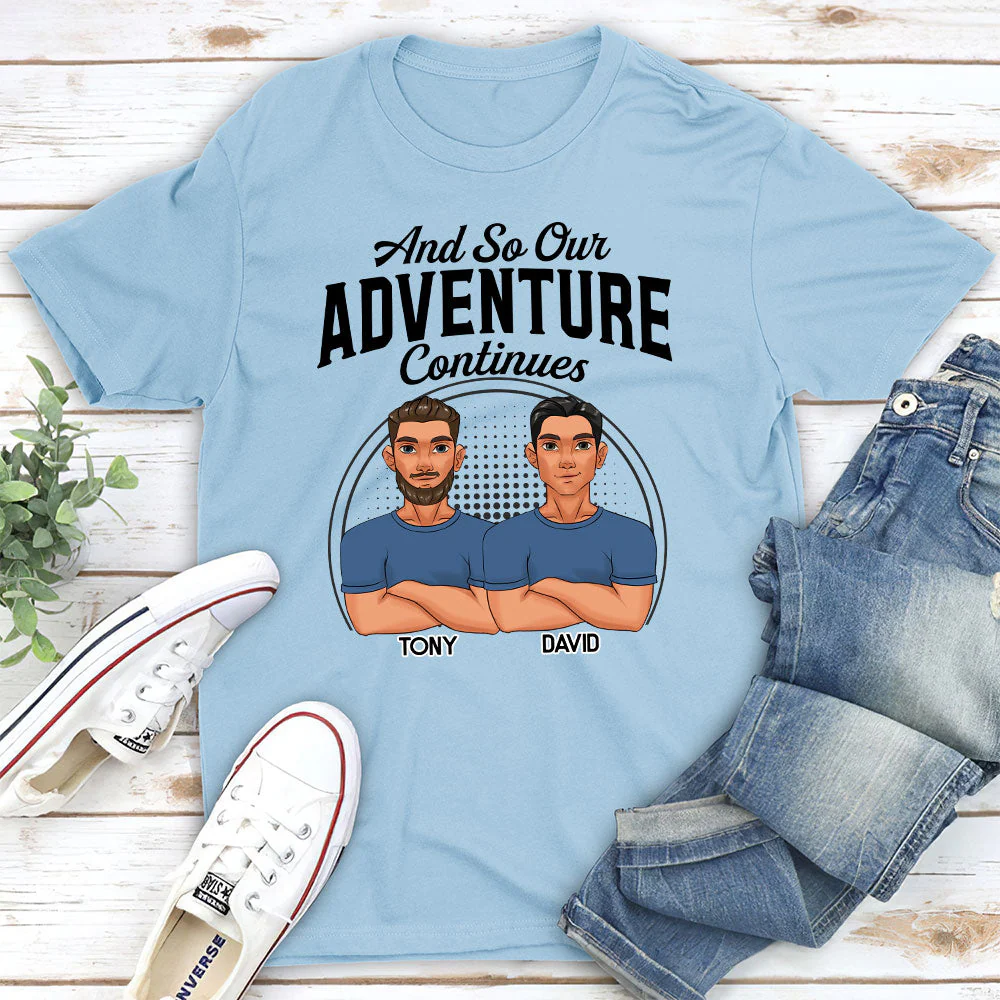Adventure Continues - Personalized Custom Classic T-shirt - Image 4