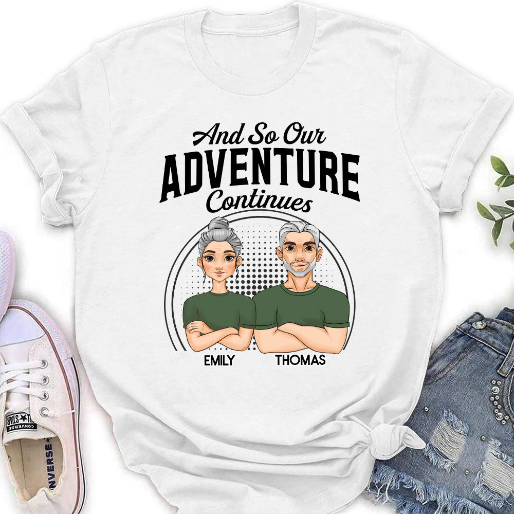 Adventure Continues - Personalized Custom Women's T-shirt - Image 2