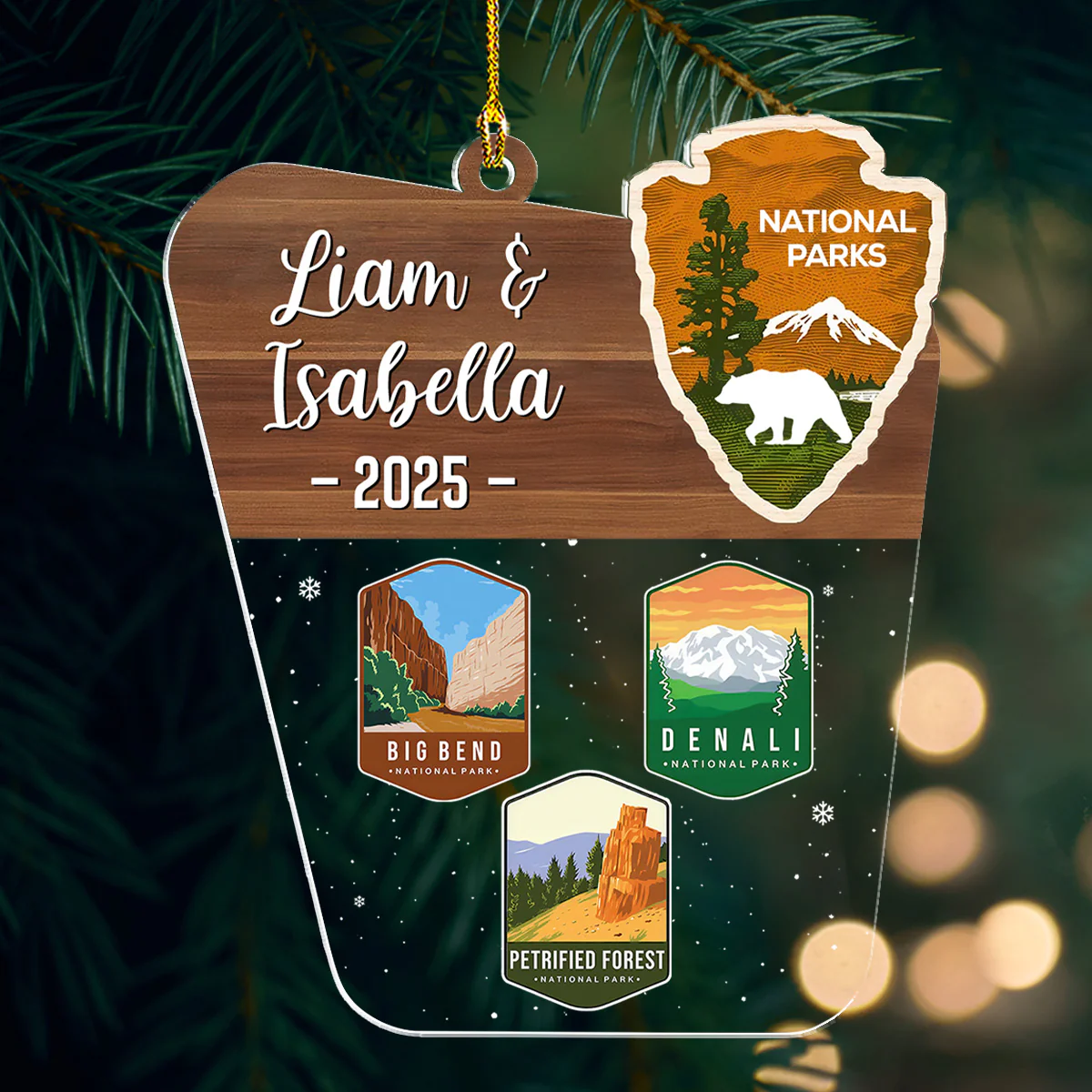 Adventure National Parks - Personalized Custom Acrylic Ornament - Image 2