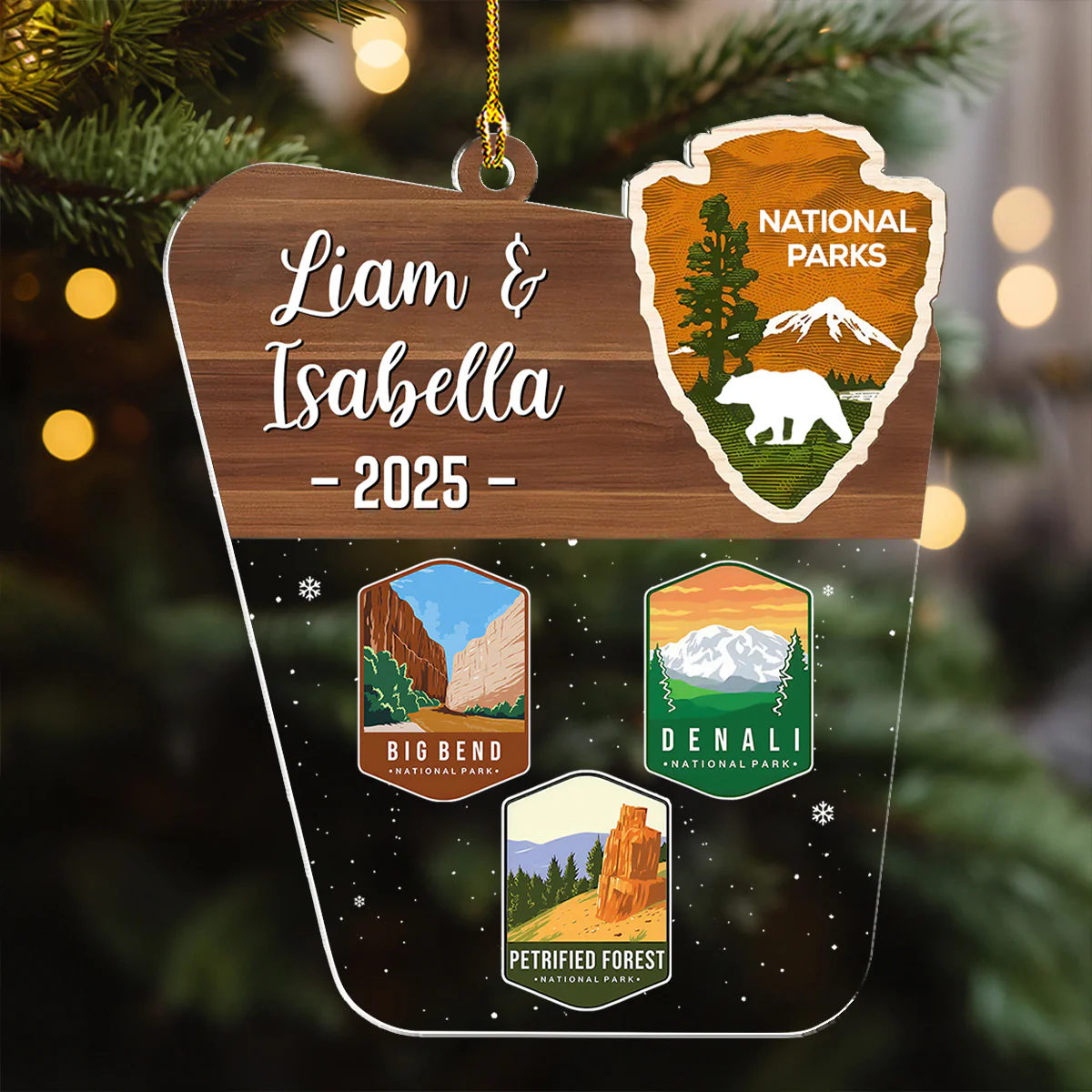 Adventure National Parks - Personalized Custom Acrylic Ornament - Image 3