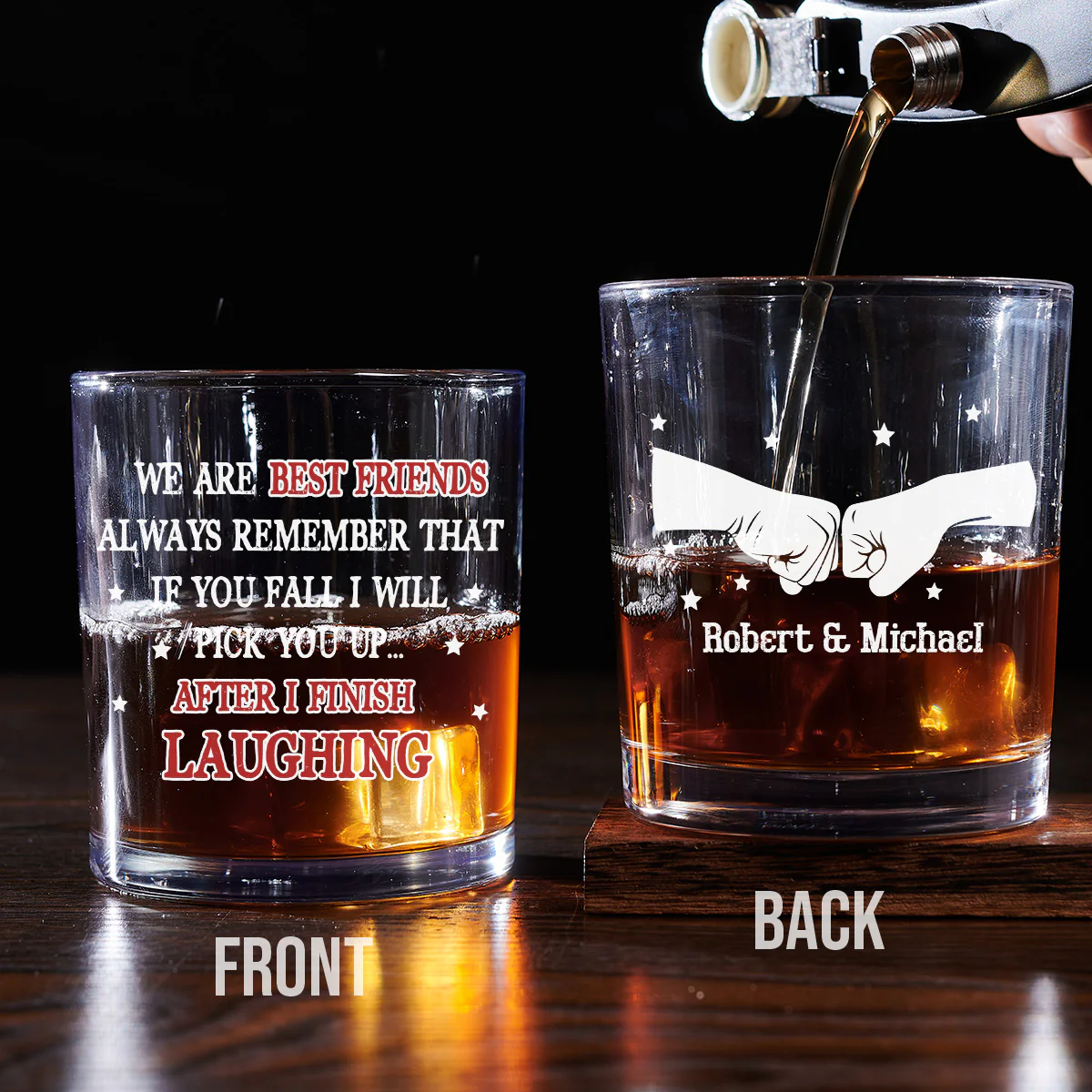 When I Finish Laughing - Personalized Custom Whiskey Glass - Image 3