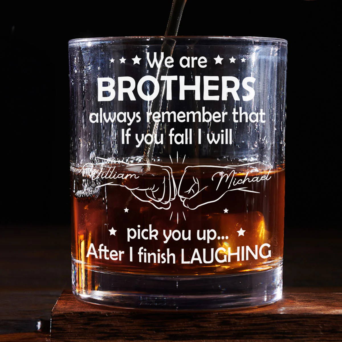 After I Finish Laughing - Personalized Custom Whiskey Glass