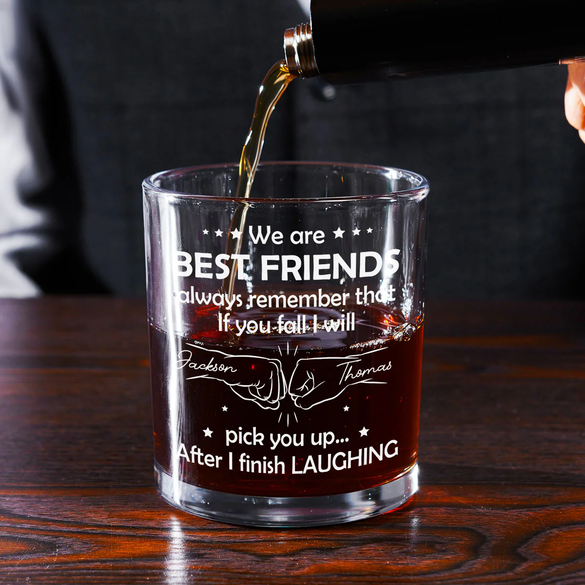 After I Finish Laughing - Personalized Custom Whiskey Glass - Image 2