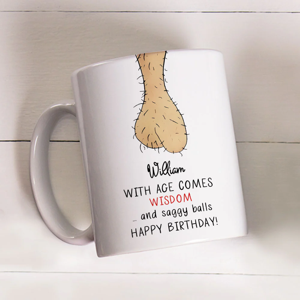 Aging Gracefully Saggy Truth - Personalized Custom Coffee Mug - Image 2