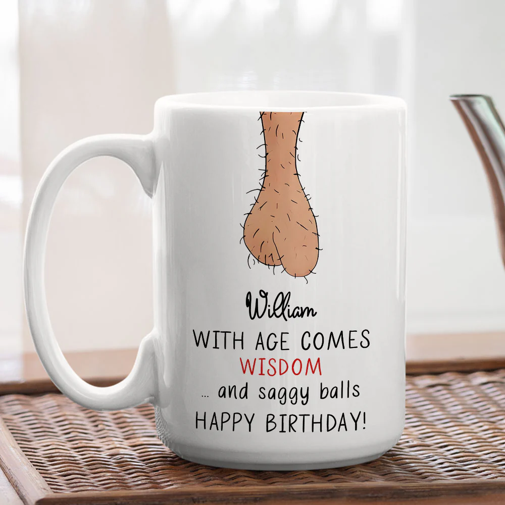 Aging Gracefully Saggy Truth - Personalized Custom Coffee Mug - Image 4
