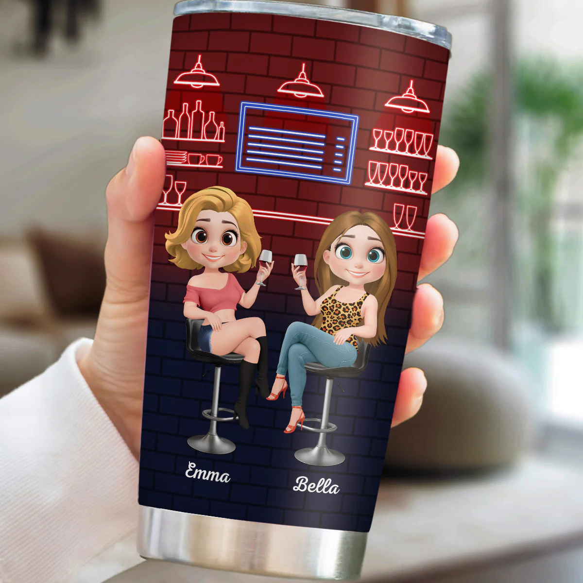 Alcohol Best Friends - Personalized Custom Tumbler - Image 4