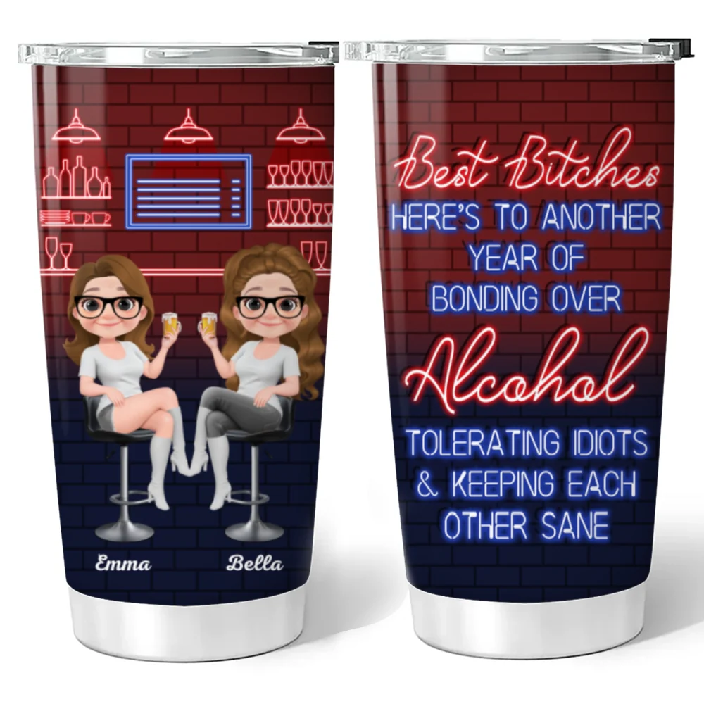 Alcohol Best Friends - Personalized Custom Tumbler - Image 6