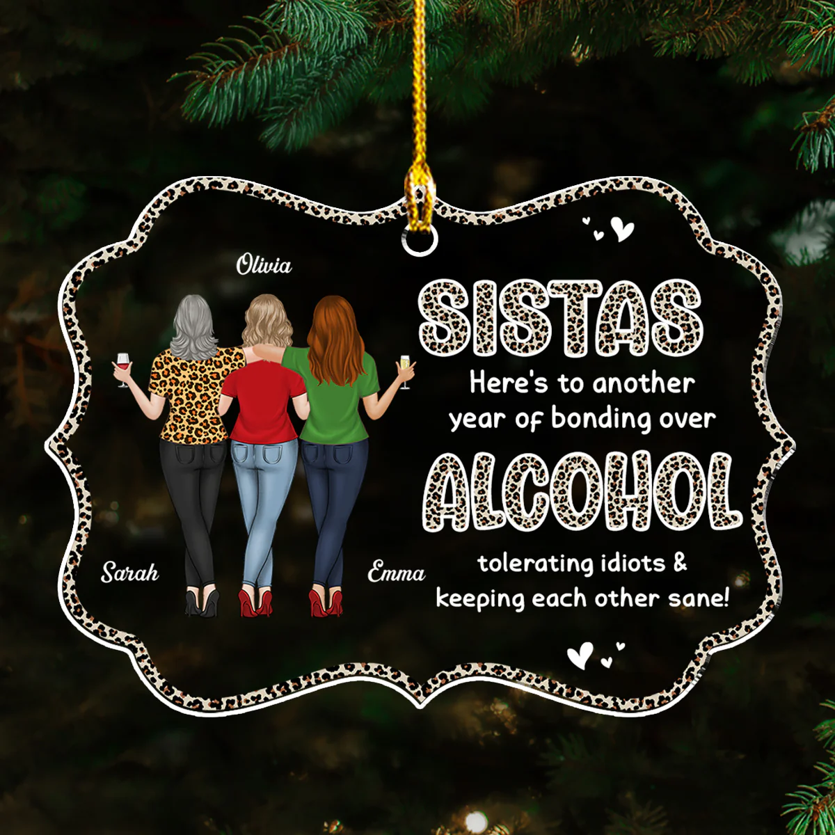 Alcohol Tolerating - Personalized Custom Acrylic Ornament - Image 2