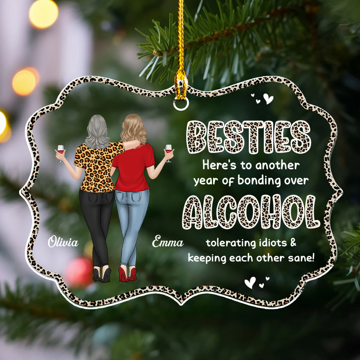 Alcohol Tolerating - Personalized Custom Acrylic Ornament - Image 4