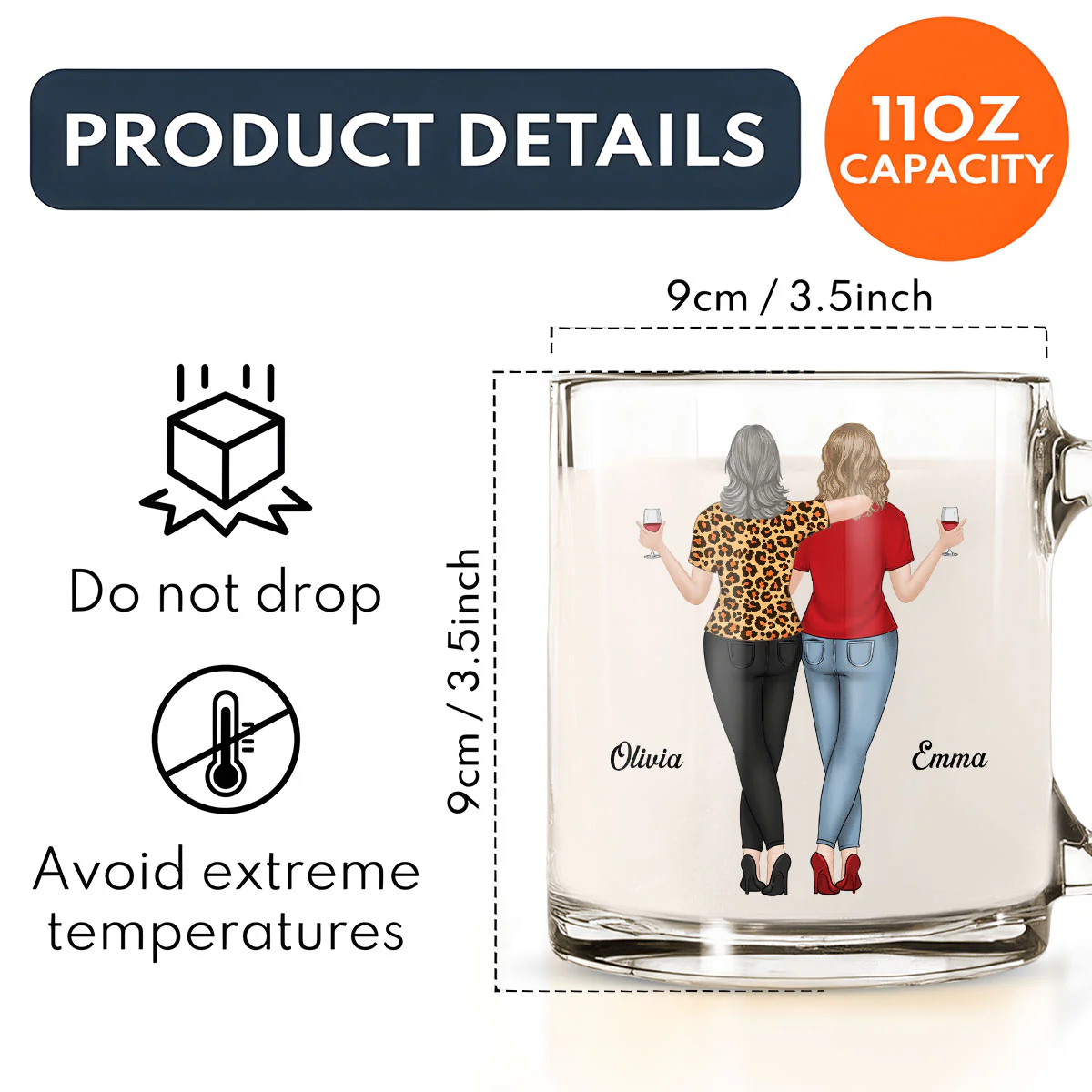 Alcohol Tolerating - Personalized Custom Glass Mug - Image 5