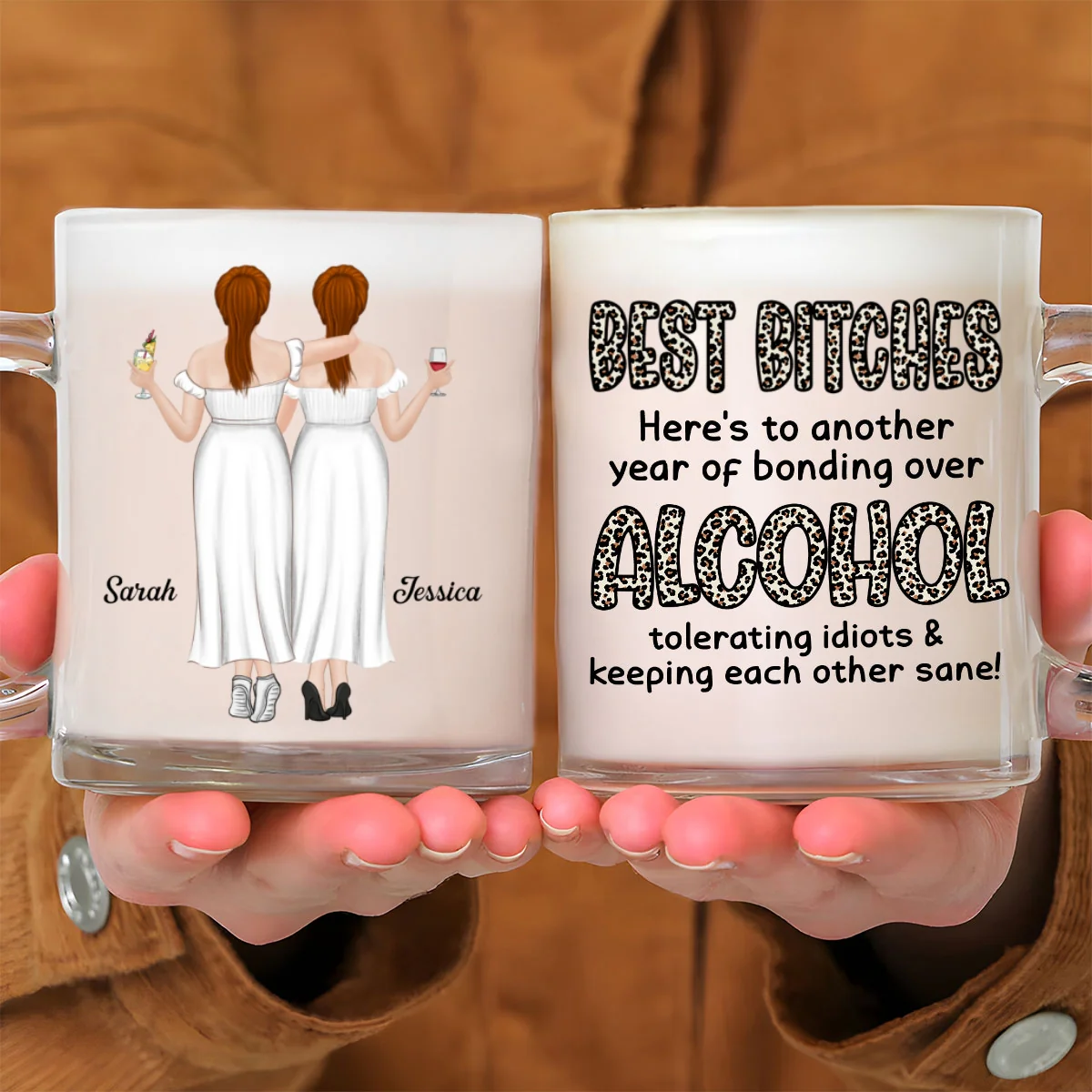 Alcohol Tolerating - Personalized Custom Glass Mug - Image 6