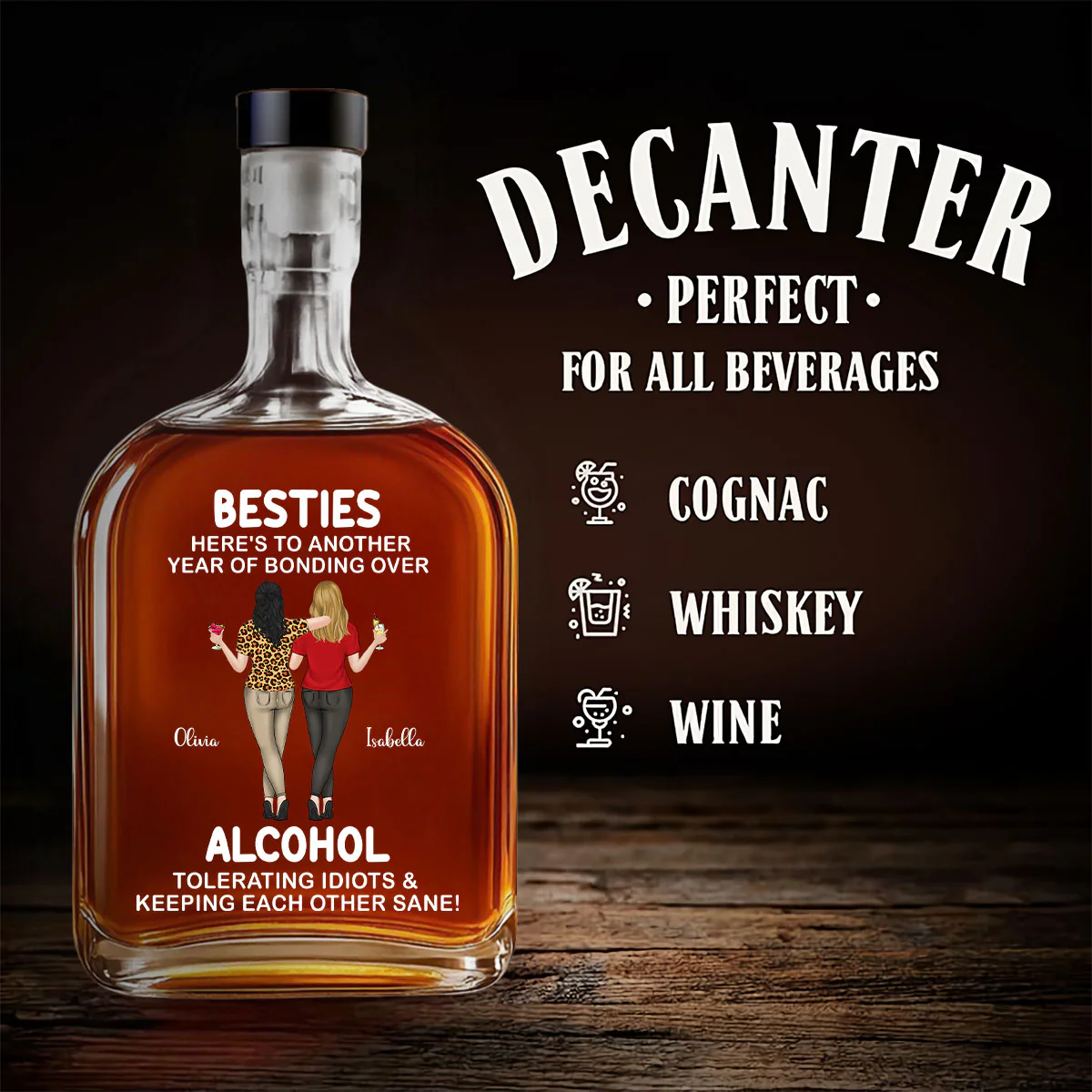 Alcohol Tolerating - Personalized Custom Spirits Decanter - Image 4