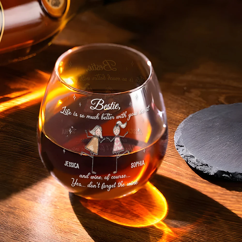 Alcohol Tolerating - Personalized Custom Wine Glass - Image 2