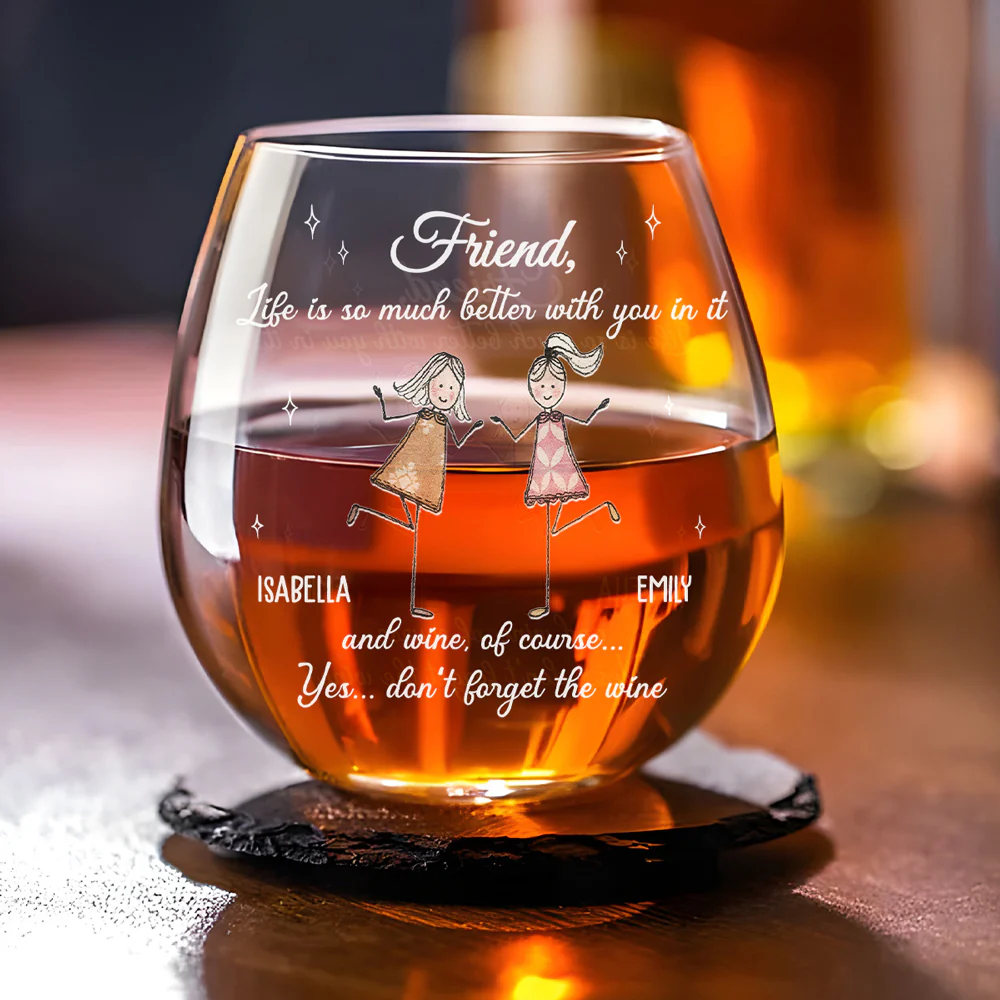 Alcohol Tolerating - Personalized Custom Wine Glass - Image 4