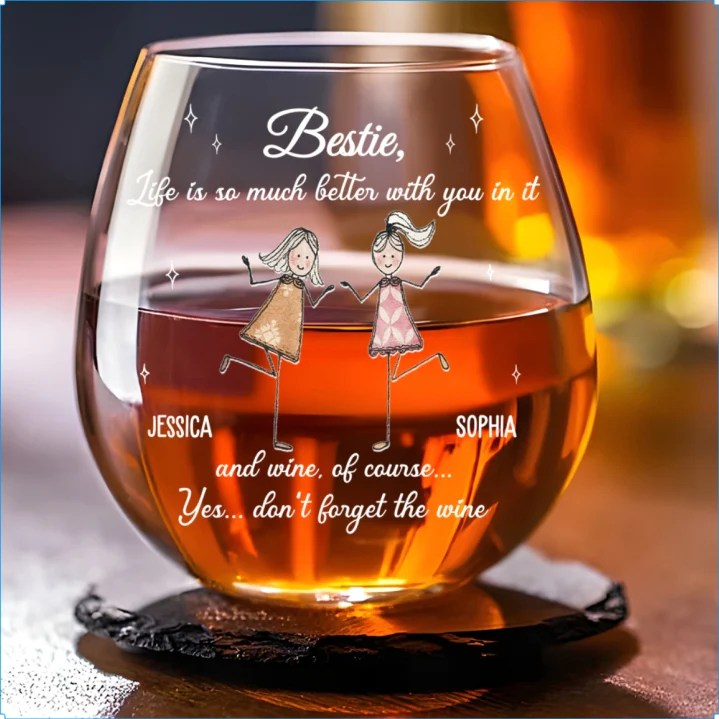 Alcohol Tolerating - Personalized Custom Wine Glass - Image 5