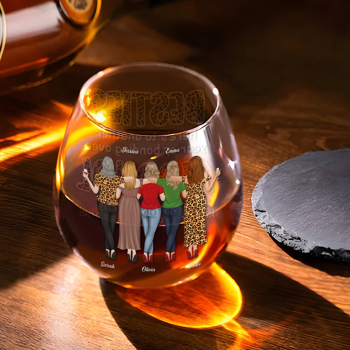 Alcohol Tolerating - Personalized Custom Wine Glass - Image 5