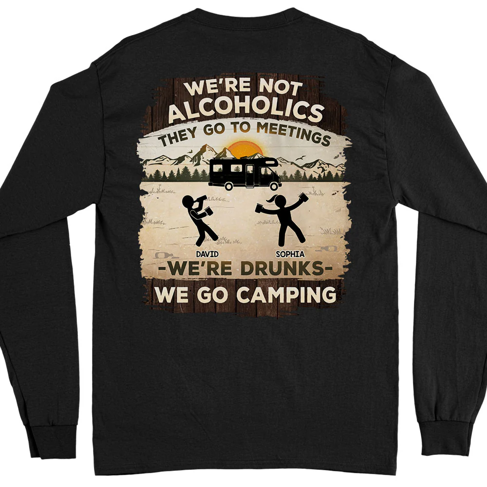 Alcoholics Go To Meetings  - Personalized Custom Shirt - Image 2