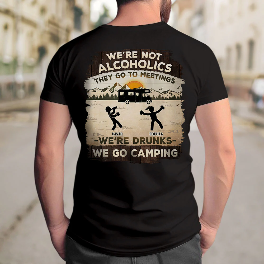 Alcoholics Go To Meetings  - Personalized Custom Shirt - Image 4