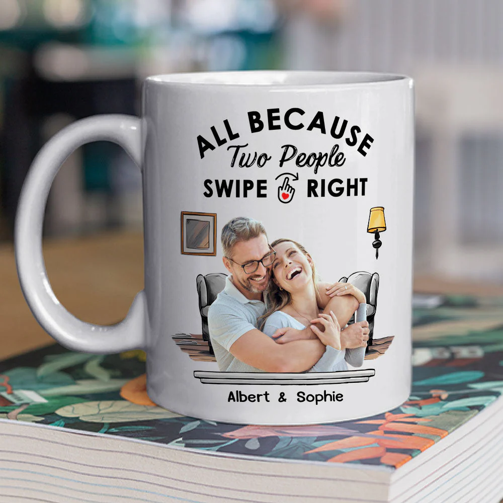 All Because - Personalized Custom Coffee Mug - Image 4