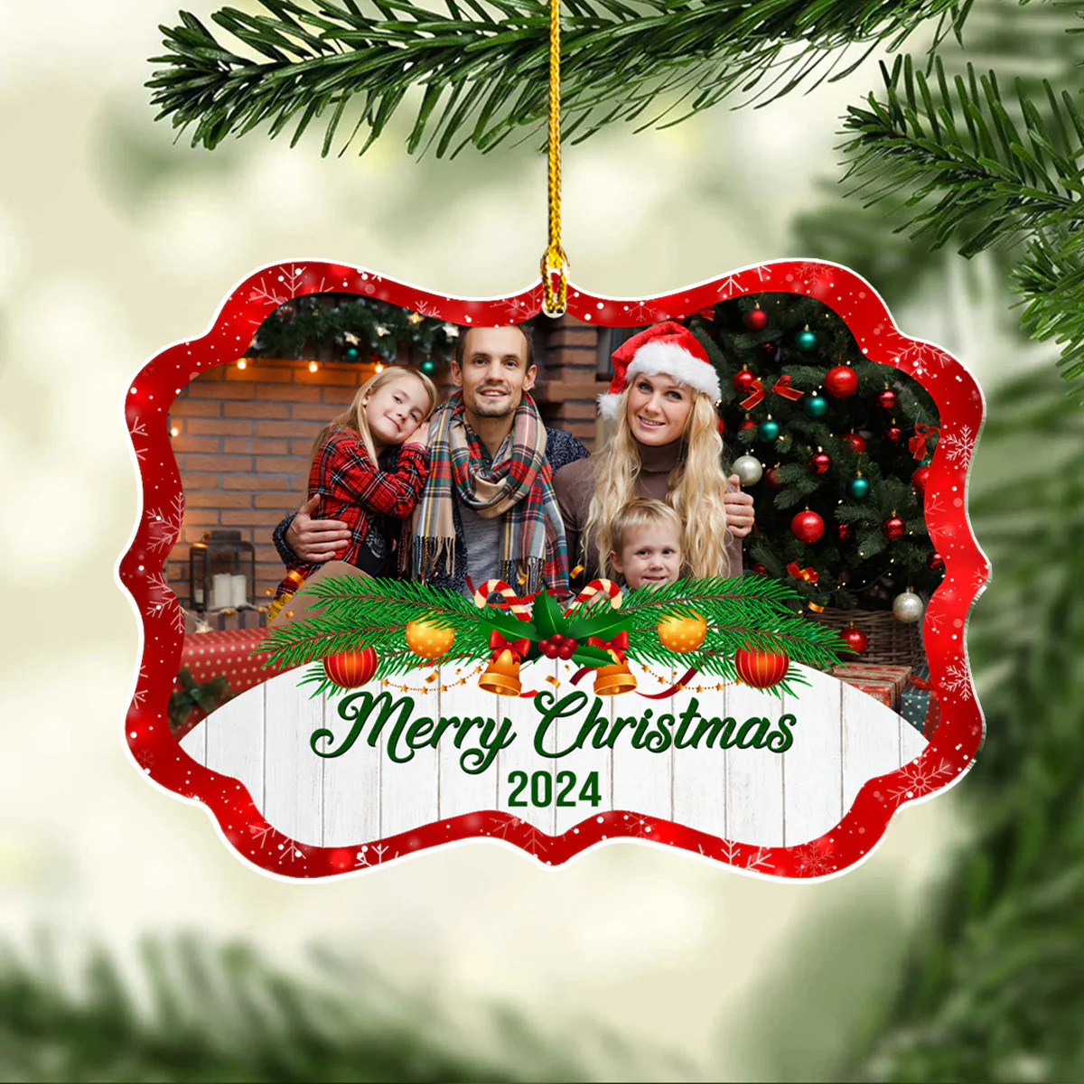 All Hearts Come Home For Christmas - Personalized Custom Acrylic Ornament - Image 2