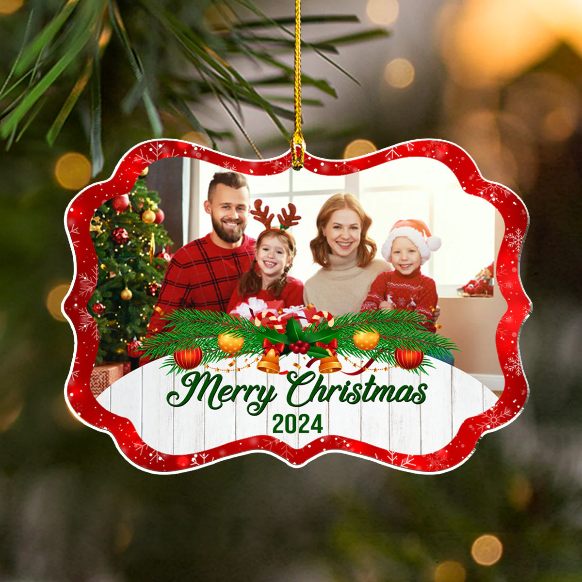 All Hearts Come Home For Christmas - Personalized Custom Acrylic Ornament - Image 3