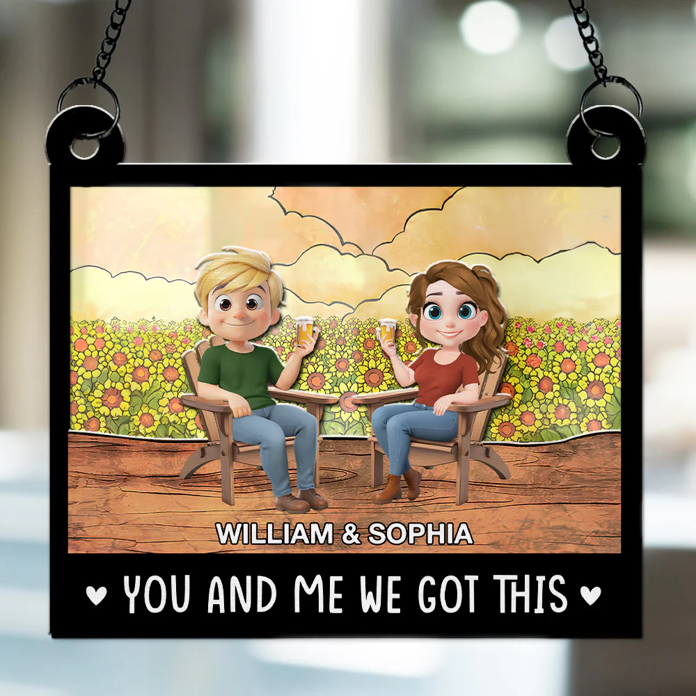 All I Need Is You And Our Dogs - Personalized Custom Suncatcher - Image 2