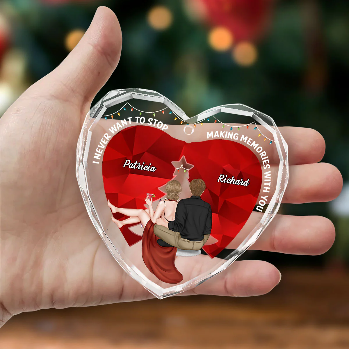 All I Want - Personalized Custom Glass Ornament - Image 2