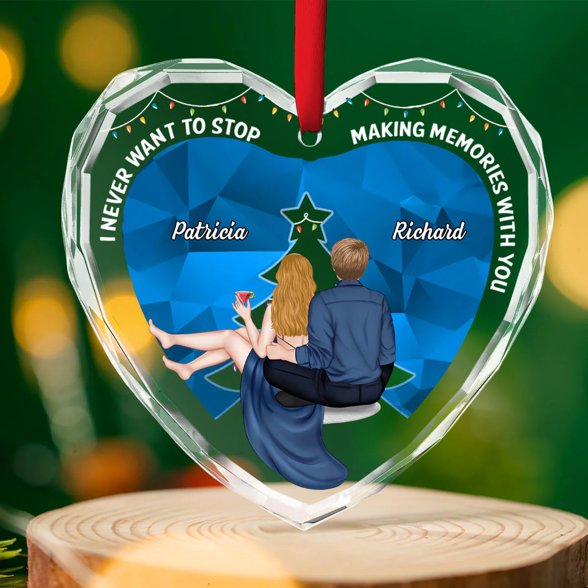 All I Want - Personalized Custom Glass Ornament - Image 4
