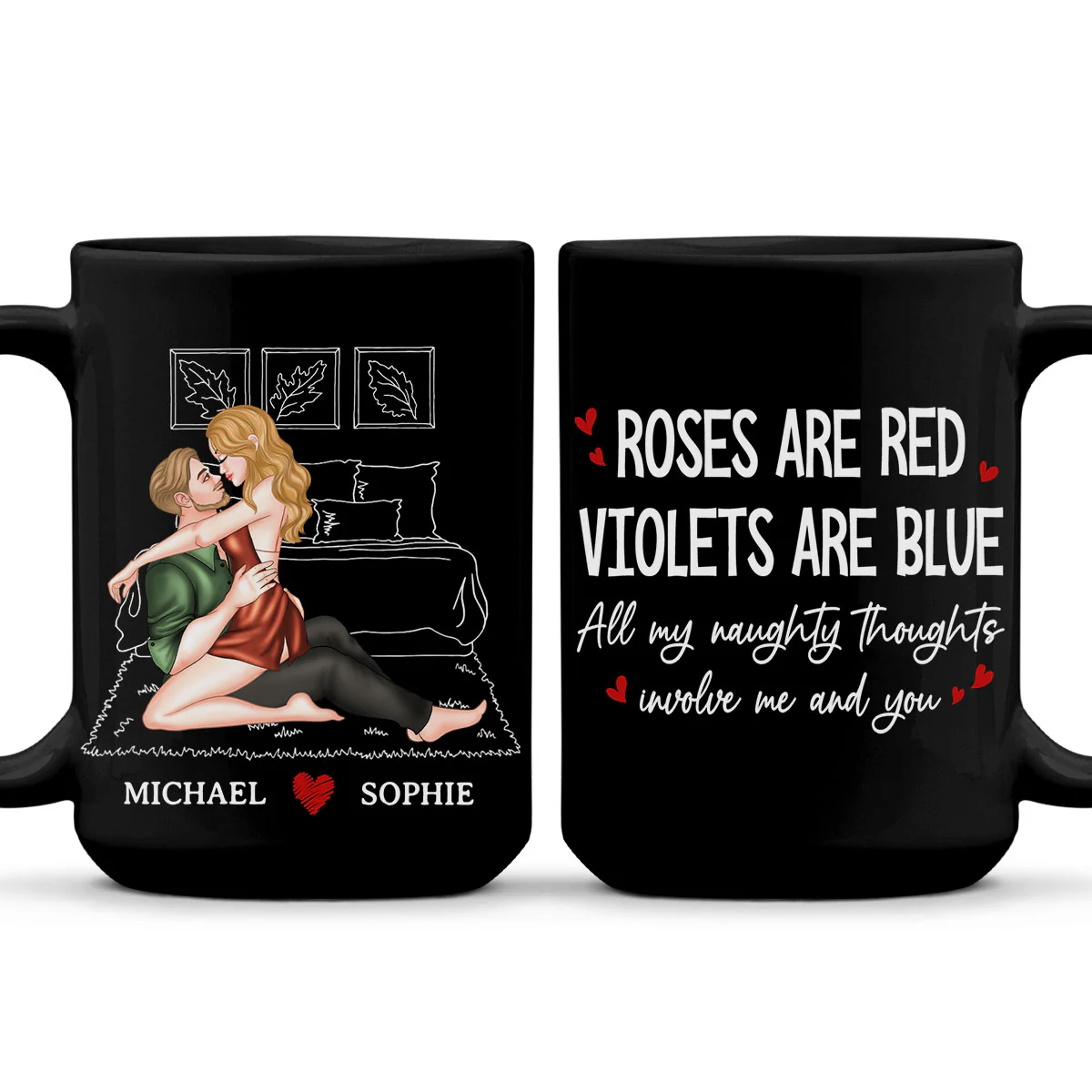 All My Naughty Thoughts - Personalized Custom Coffee Mug - Image 2