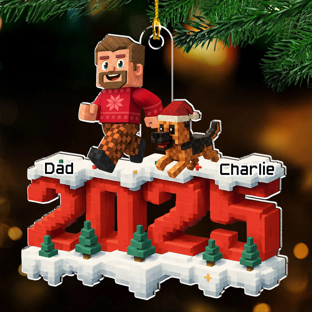 All Of Us In This Year - Personalized Custom 3D Effect Acrylic Ornament - Image 4