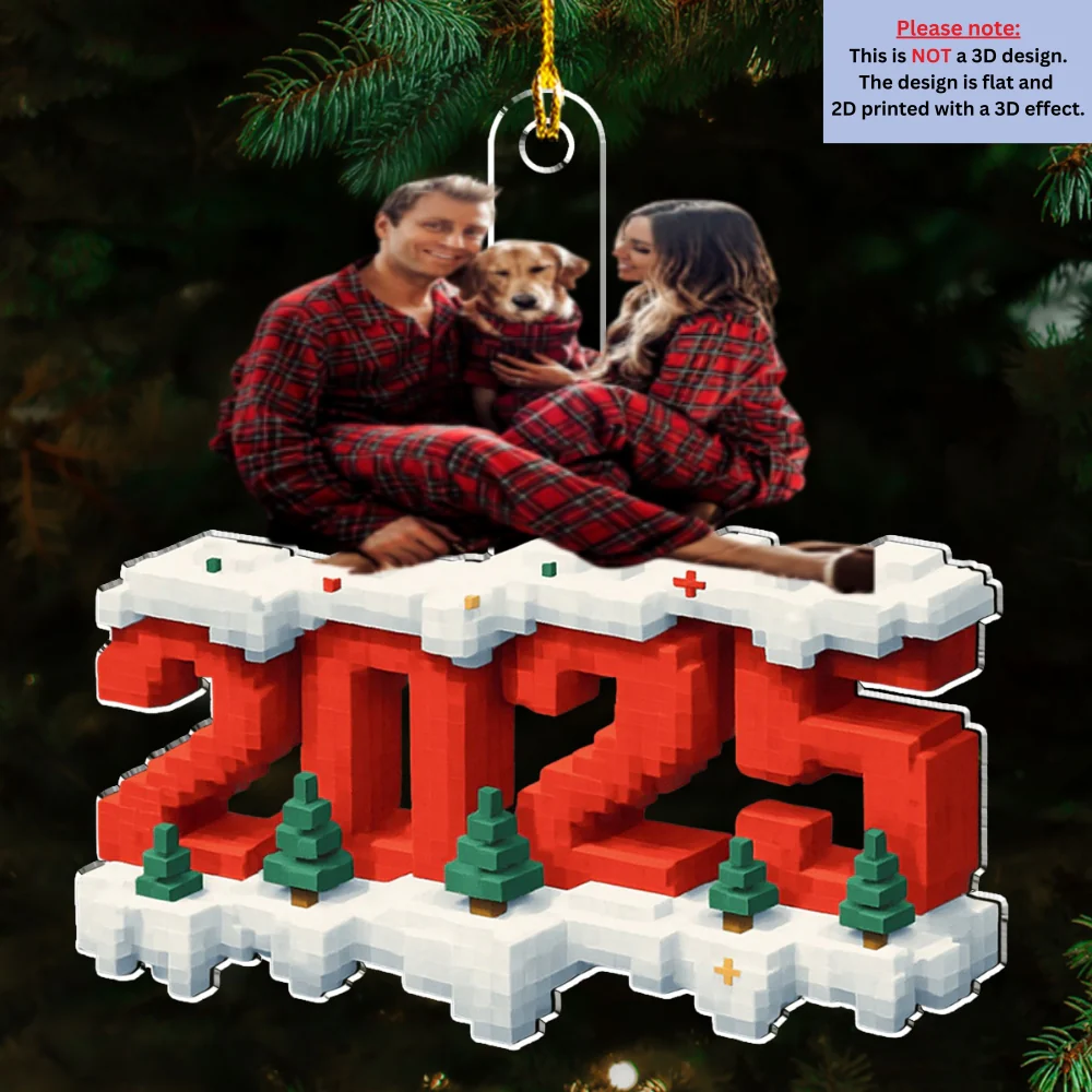 All Of Us In This Year Photo - Personalized Custom 3D Effect Acrylic Ornament - Image 7
