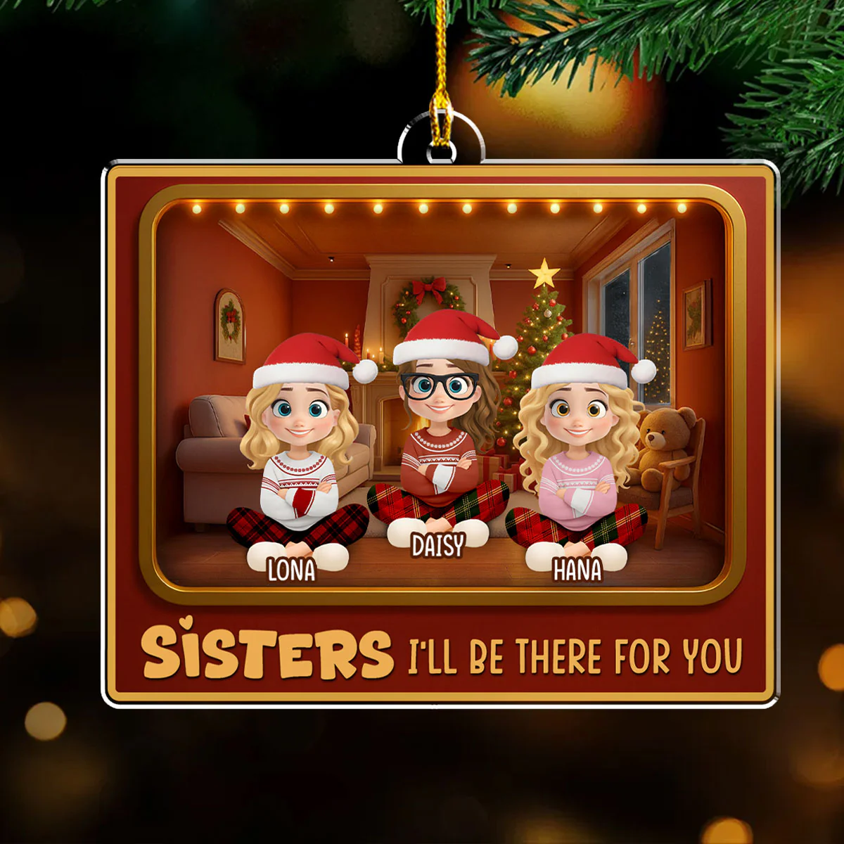 All The Jingle Ladies - Personalized Custom Acrylic Ornament - Image 2