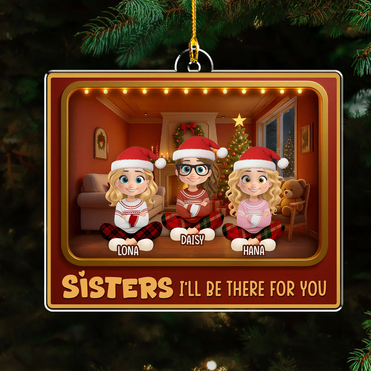 All The Jingle Ladies - Personalized Custom Acrylic Ornament - Image 4