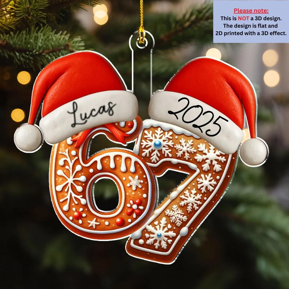 Alpha Six Seven Slang - Personalized Custom Acrylic Ornament - Image 6