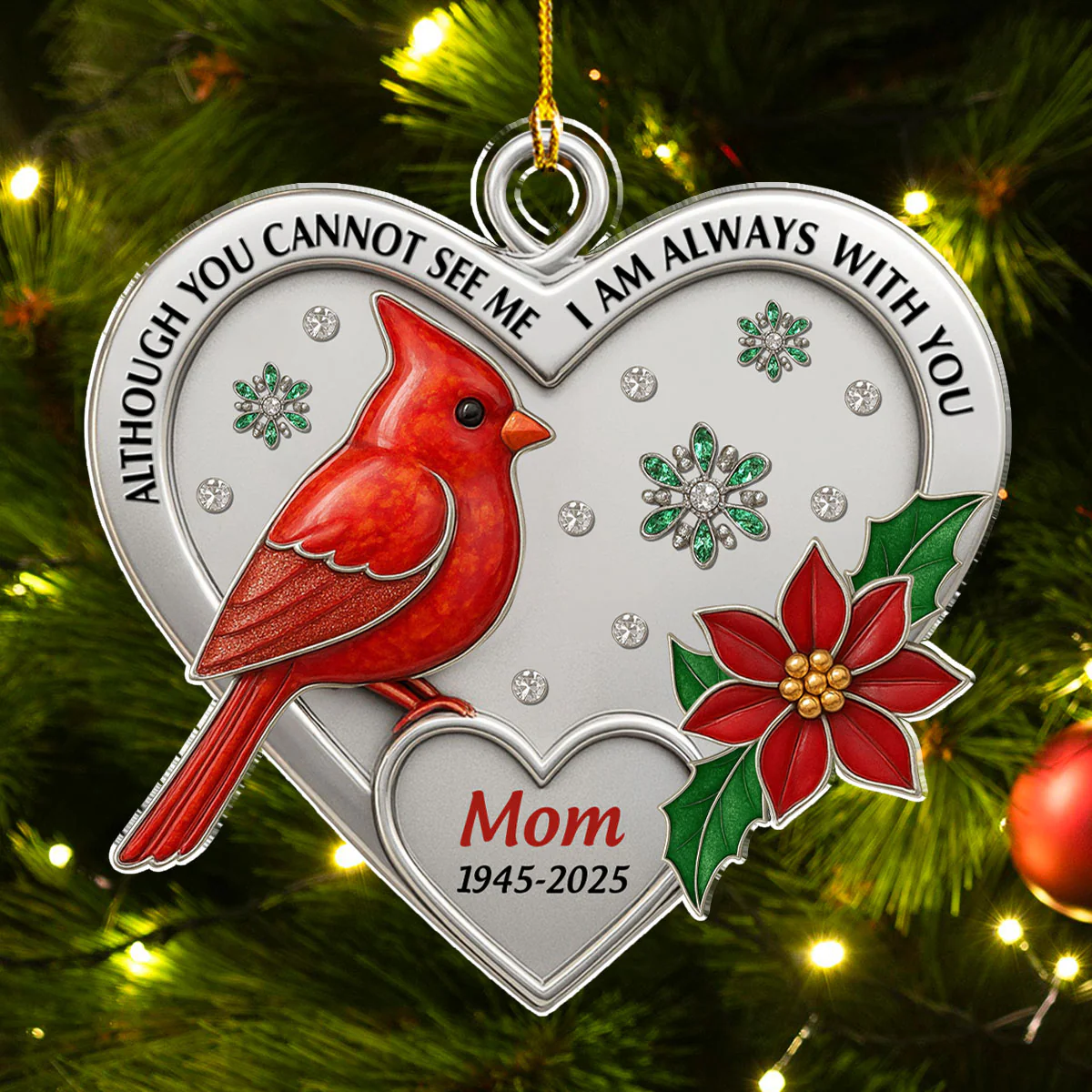 Although You Can Not See - Personalized Custom Acrylic Ornament - Image 2