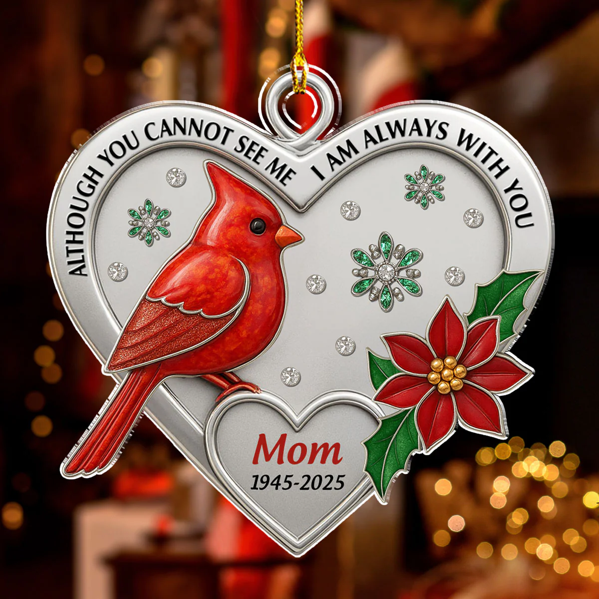 Although You Can Not See - Personalized Custom Acrylic Ornament - Image 3