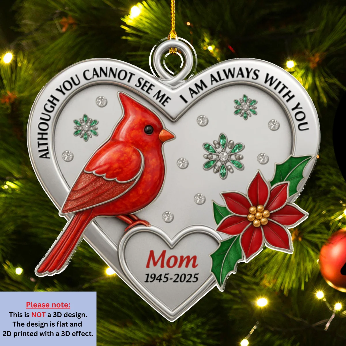 Although You Can Not See - Personalized Custom Acrylic Ornament - Image 6