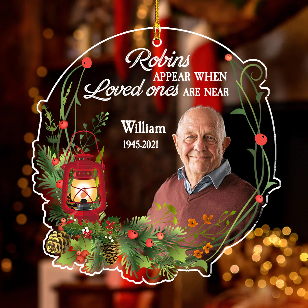 Although You Cannot See Me I Am Always With You - Personalized Custom Acrylic Ornament - Image 4