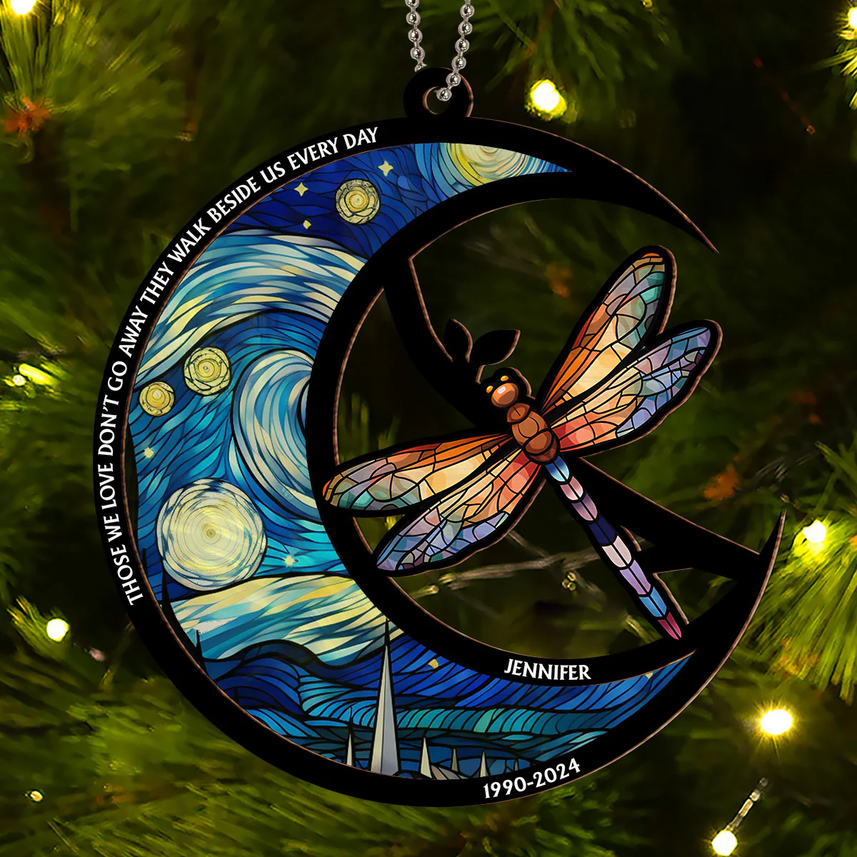 Although You Cannot See Me - Personalized Custom Suncatcher Ornament - Image 4