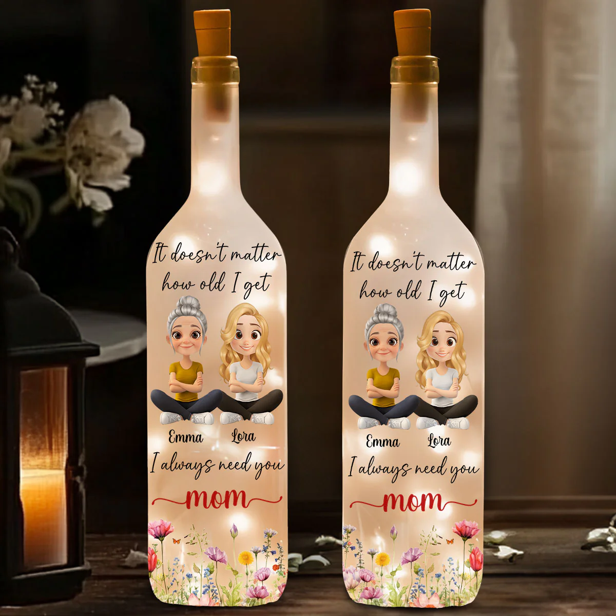 Always And Always - Personalized Custom Bottle Lamp - Image 2