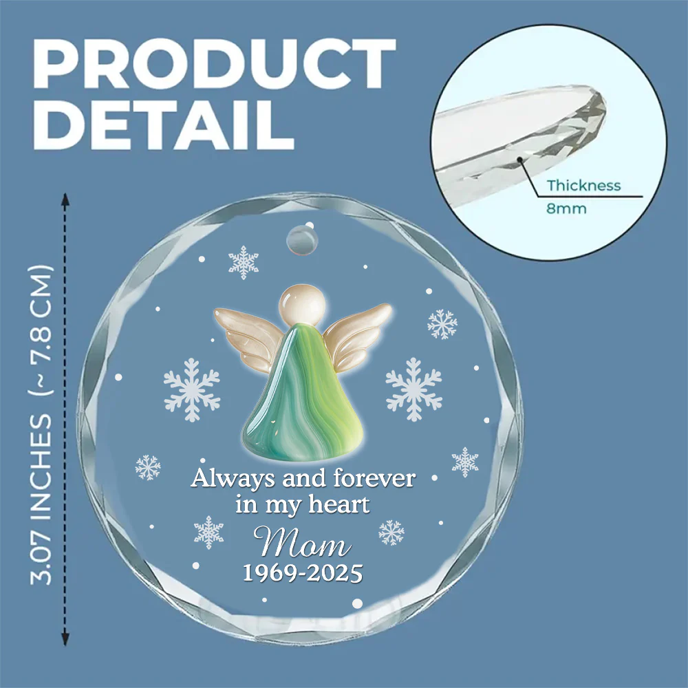 Always And Forever - Personalized Custom Glass Ornament - Image 5