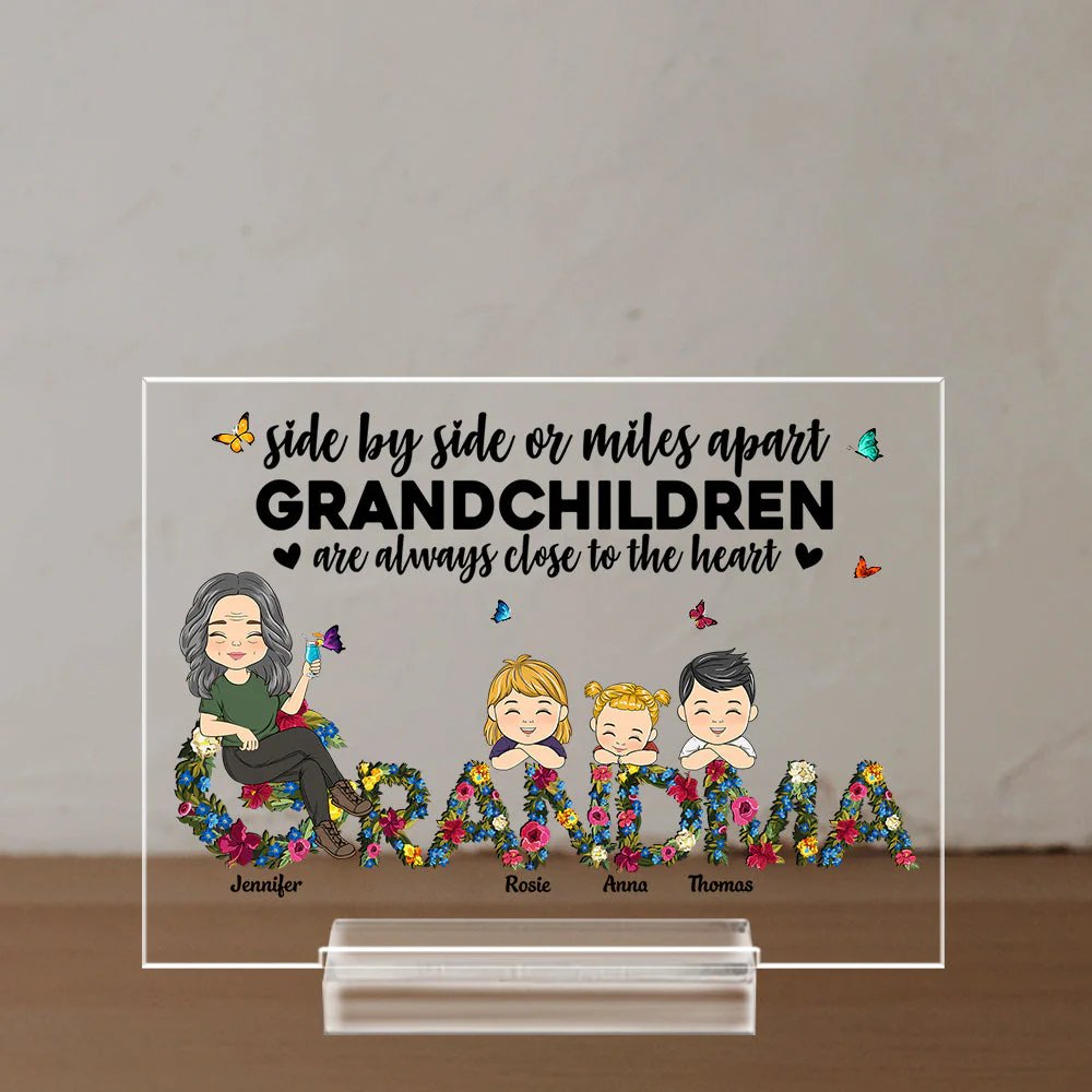 Always Be Connected By Heart - Personalized Custom Acrylic Plaque With Base - Image 2