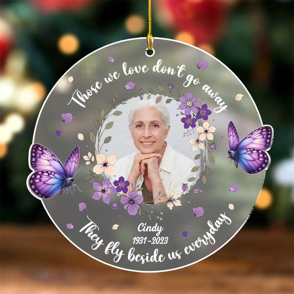 Always Beside You - Personalized Custom Frosted Acrylic Ornament - Image 4