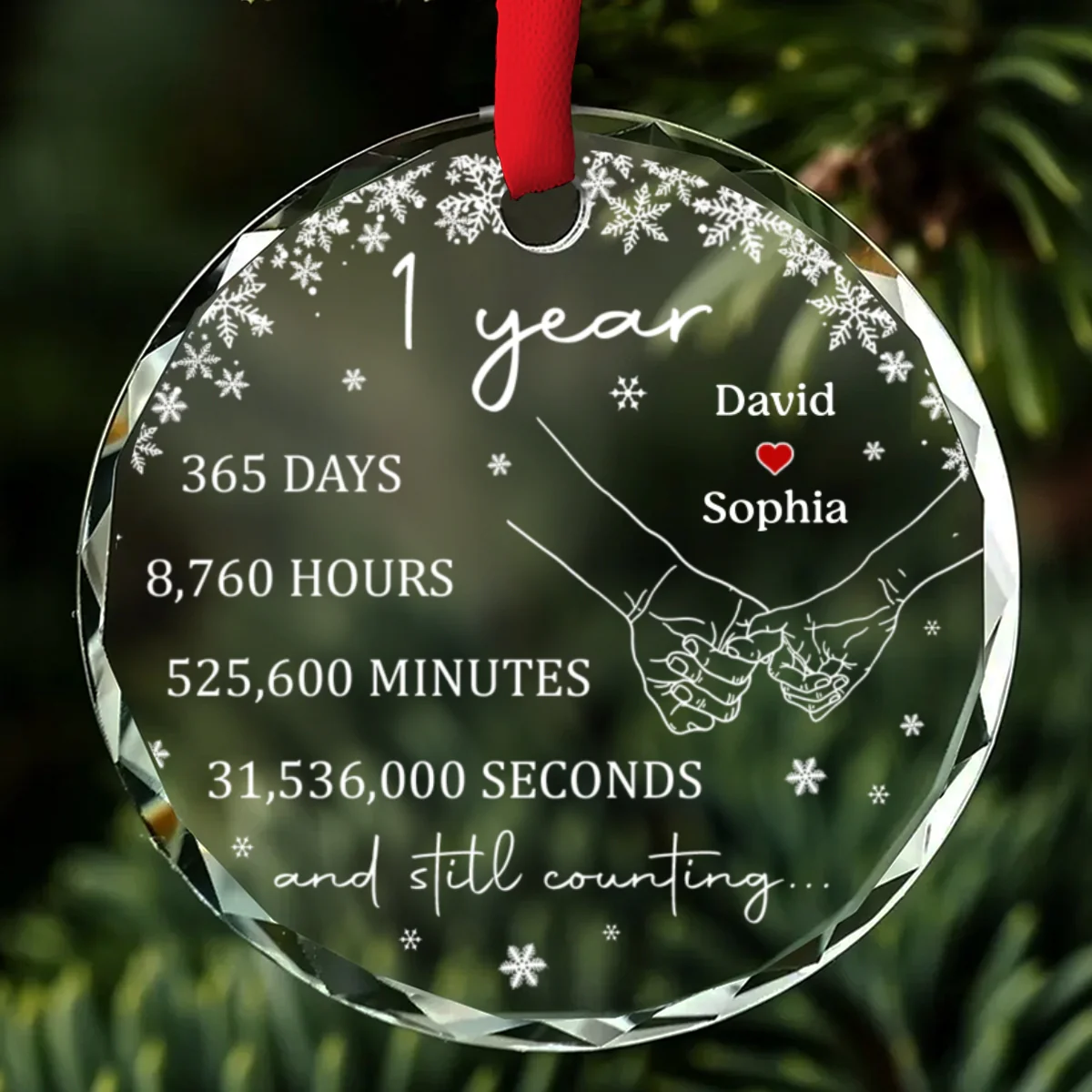 Always Beside You - Personalized Custom Glass Ornament - Image 7