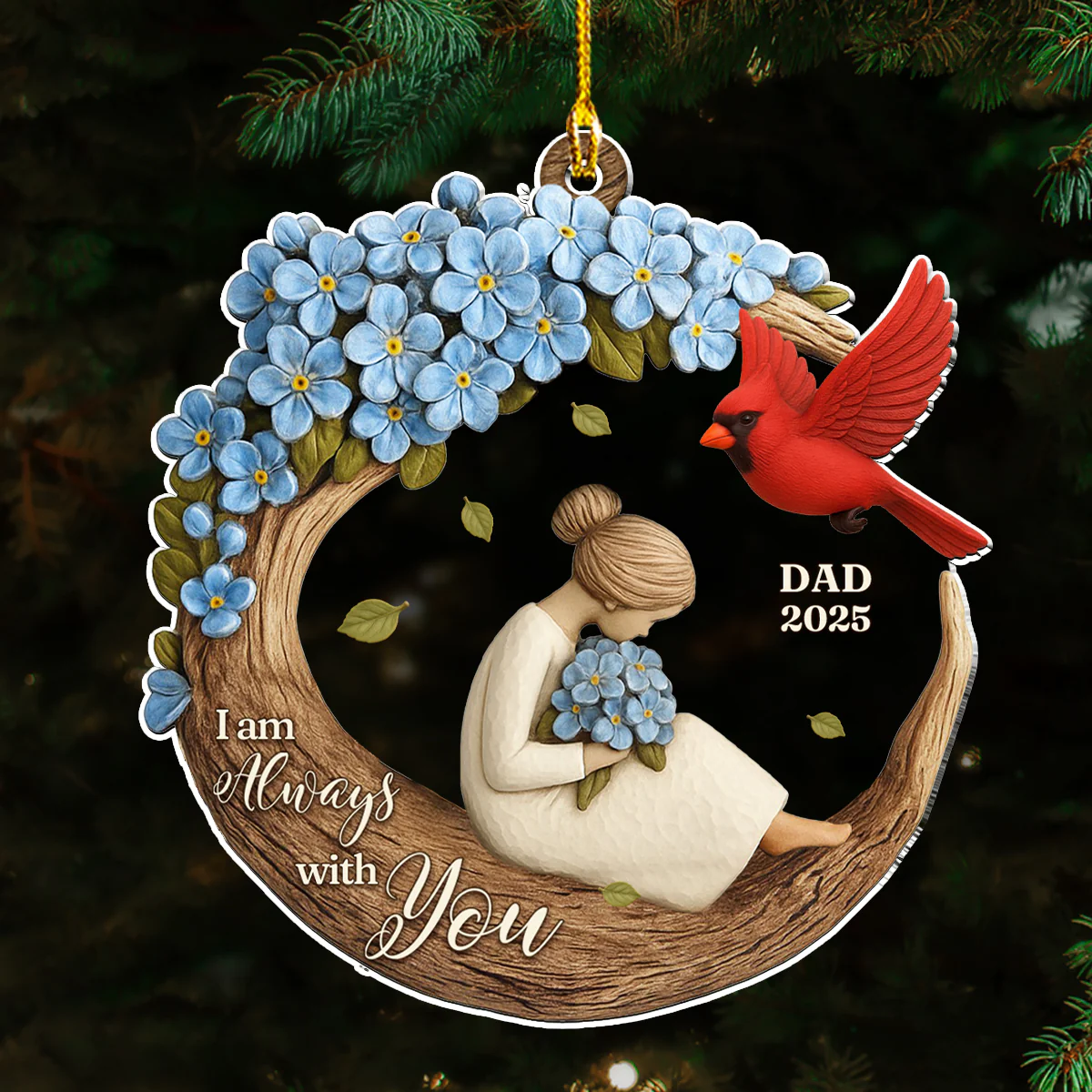 Always Beside You Version 2 - Personalized Custom Acrylic Ornament - Image 4