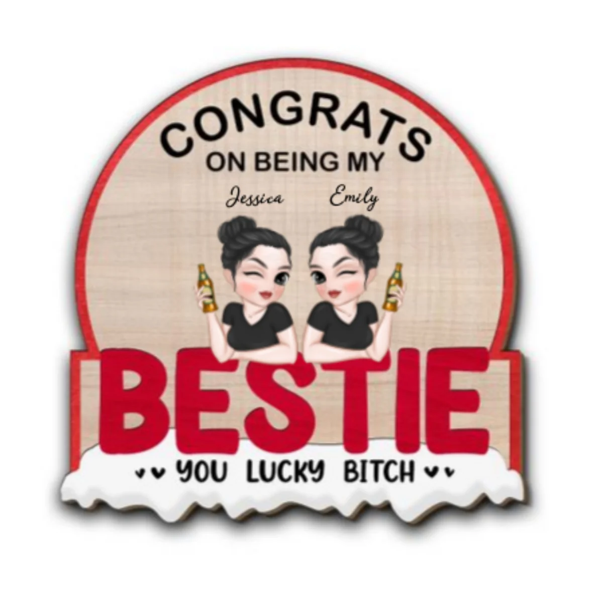 Always Besties - Personalized Custom Car Visor Clip - Image 5
