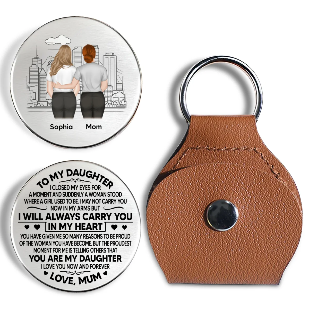 Always Carry You In My Heart - Personalized Custom Pocket Hug - Image 6