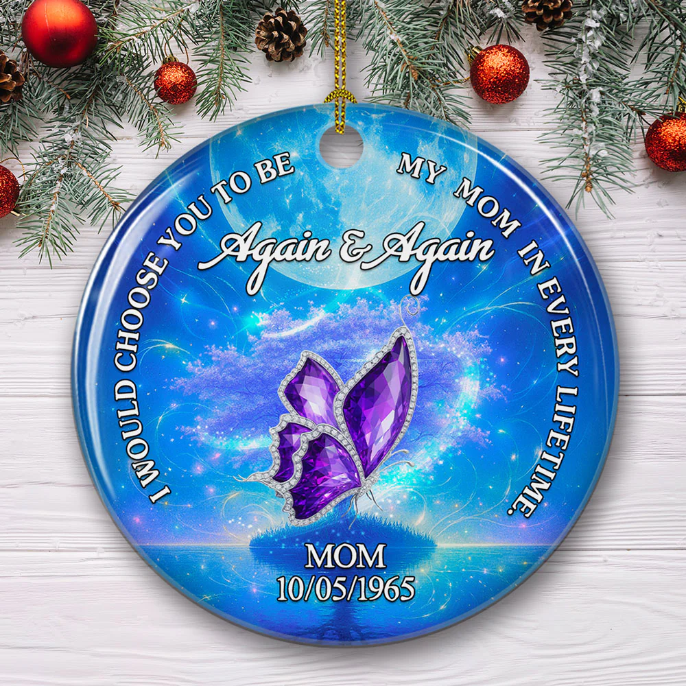 Always Choose You Memorial - Personalized Custom Ceramic Ornament - Image 2