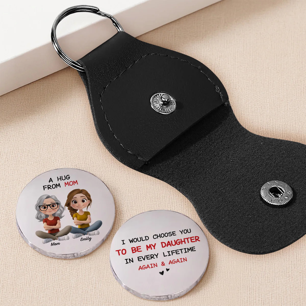 Always Choose You Mom And Daughter - Personalized Custom Pocket Hug - Image 4
