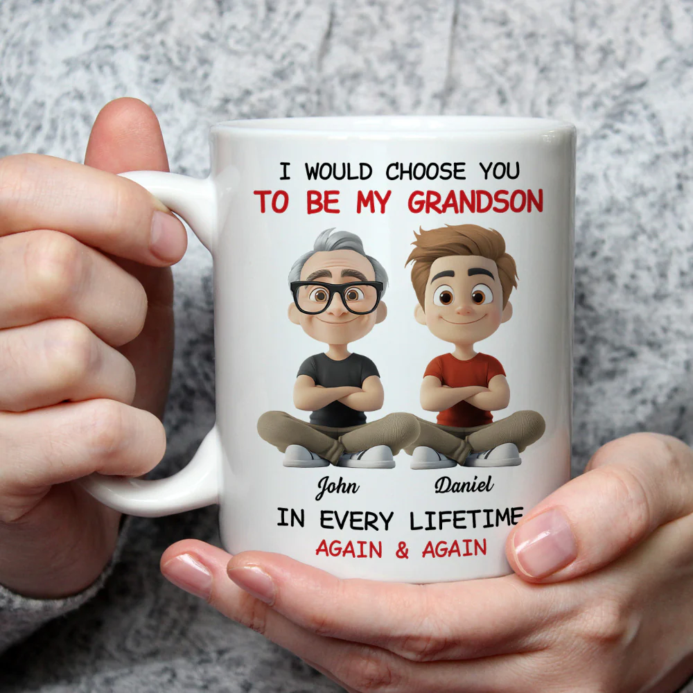 Always Choose You My Grandkid - Personalized Custom Coffee Mug - Image 2